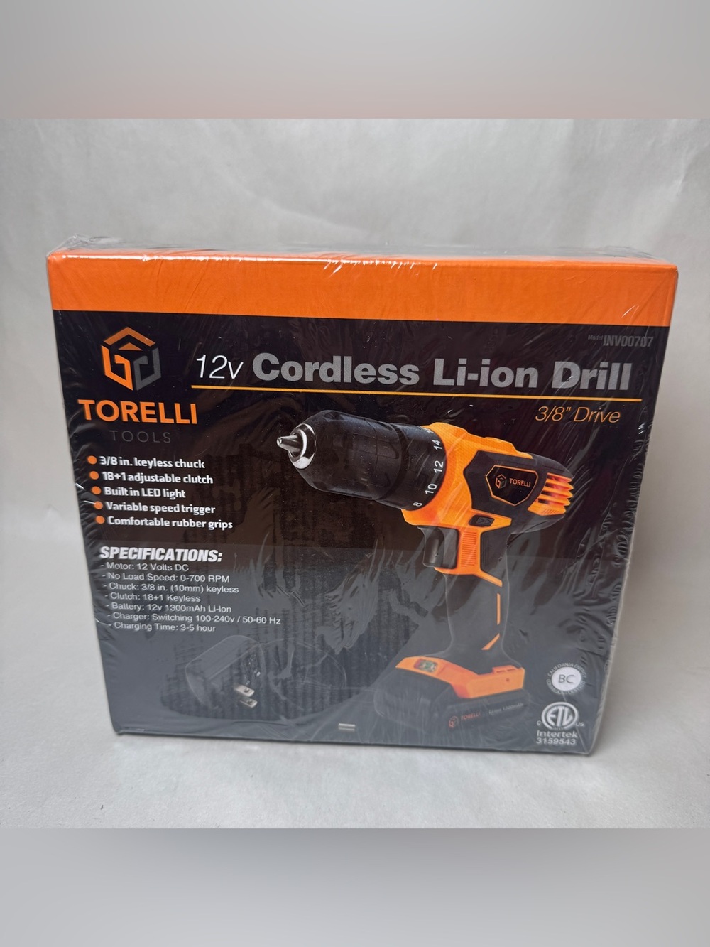 TORELLI TOOLS 12v Cordless Li-ion Drill 3/8" Keyless Chuck - BRAND NEW SEALED